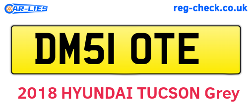 DM51OTE are the vehicle registration plates.