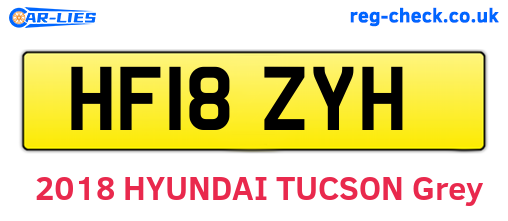 HF18ZYH are the vehicle registration plates.