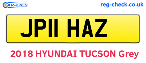 JP11HAZ are the vehicle registration plates.