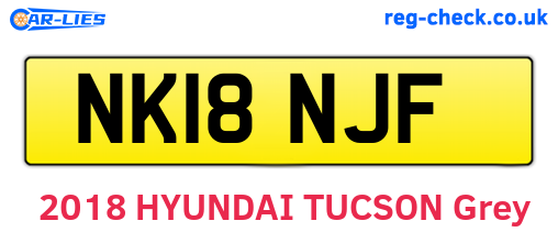 NK18NJF are the vehicle registration plates.