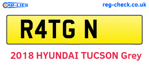 R4TGN are the vehicle registration plates.
