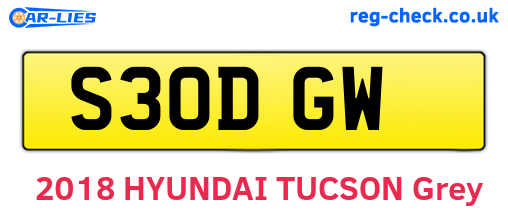 S30DGW are the vehicle registration plates.