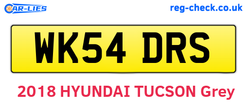 WK54DRS are the vehicle registration plates.