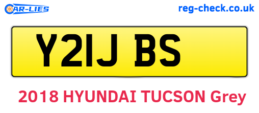 Y21JBS are the vehicle registration plates.