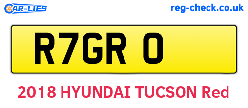 R7GRO are the vehicle registration plates.