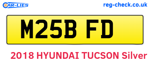 M25BFD are the vehicle registration plates.