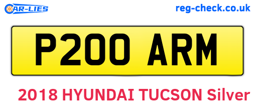 P200ARM are the vehicle registration plates.