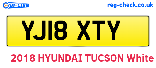 YJ18XTY are the vehicle registration plates.