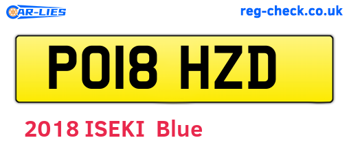 PO18HZD are the vehicle registration plates.