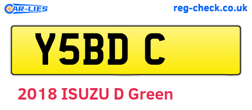 Y5BDC are the vehicle registration plates.