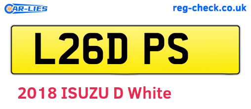 L26DPS are the vehicle registration plates.