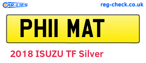 PH11MAT are the vehicle registration plates.
