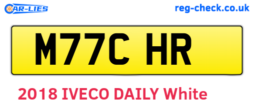 M77CHR are the vehicle registration plates.