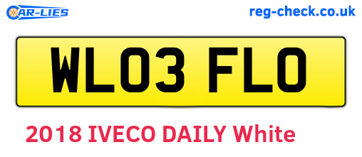 WL03FLO are the vehicle registration plates.