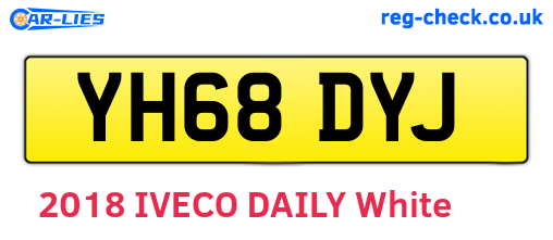 YH68DYJ are the vehicle registration plates.