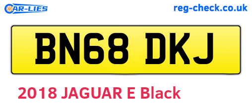 BN68DKJ are the vehicle registration plates.