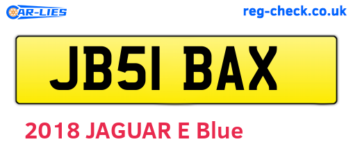 JB51BAX are the vehicle registration plates.
