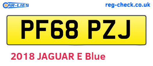 PF68PZJ are the vehicle registration plates.