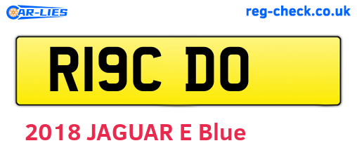 R19CDO are the vehicle registration plates.