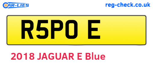 R5POE are the vehicle registration plates.