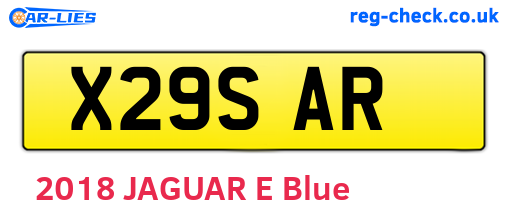 X29SAR are the vehicle registration plates.