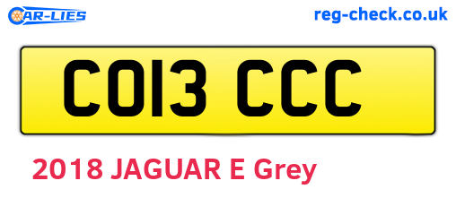 CO13CCC are the vehicle registration plates.
