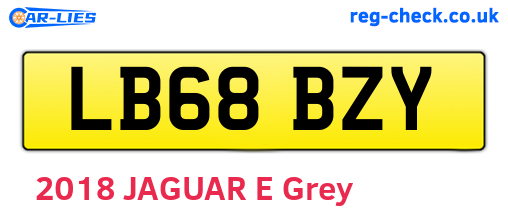 LB68BZY are the vehicle registration plates.