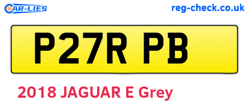 P27RPB are the vehicle registration plates.