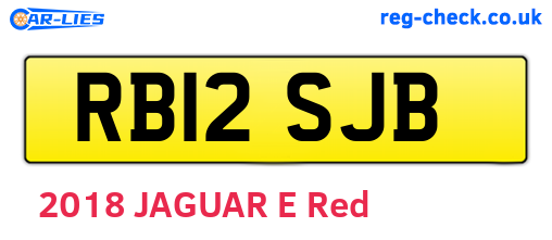RB12SJB are the vehicle registration plates.