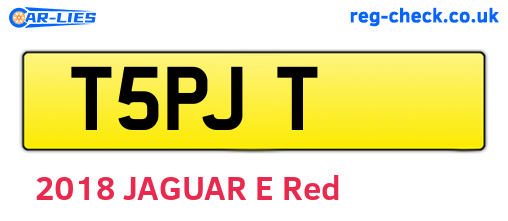 T5PJT are the vehicle registration plates.