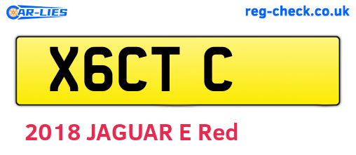 X6CTC are the vehicle registration plates.