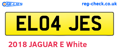 EL04JES are the vehicle registration plates.