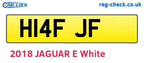 H14FJF are the vehicle registration plates.