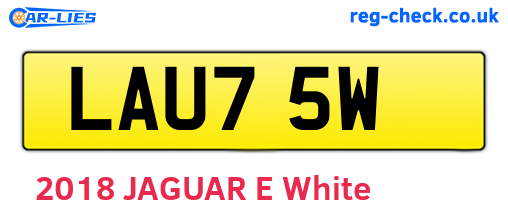 LAU75W are the vehicle registration plates.