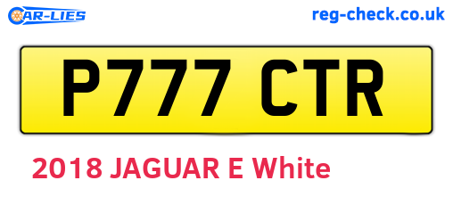P777CTR are the vehicle registration plates.