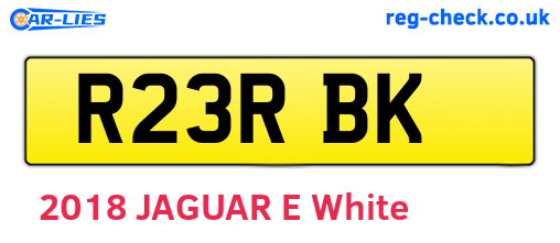 R23RBK are the vehicle registration plates.