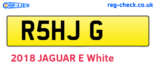 R5HJG are the vehicle registration plates.