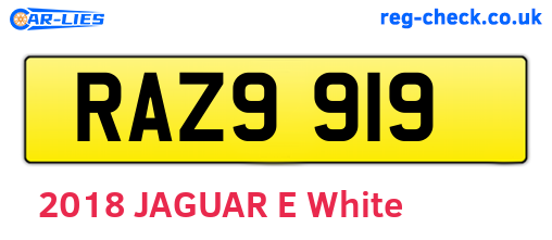 RAZ9919 are the vehicle registration plates.