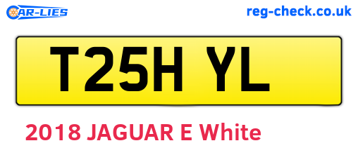 T25HYL are the vehicle registration plates.