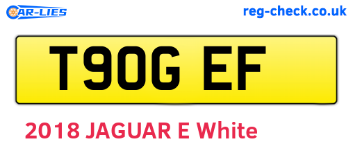 T90GEF are the vehicle registration plates.