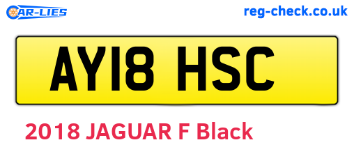 AY18HSC are the vehicle registration plates.