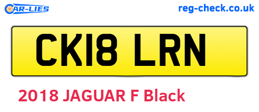 CK18LRN are the vehicle registration plates.