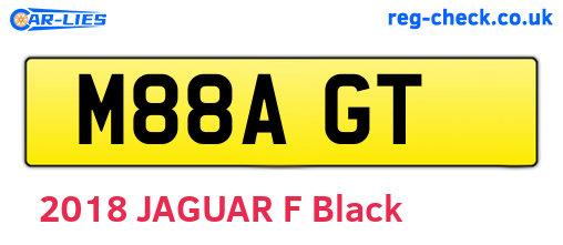 M88AGT are the vehicle registration plates.