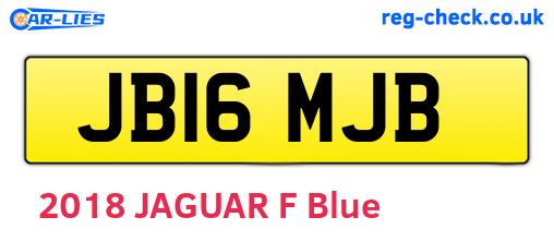 JB16MJB are the vehicle registration plates.