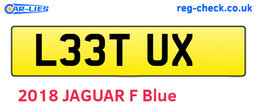 L33TUX are the vehicle registration plates.