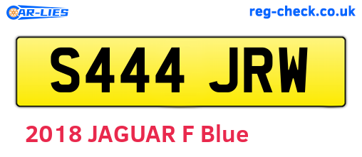 S444JRW are the vehicle registration plates.