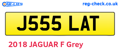 J555LAT are the vehicle registration plates.