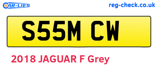 S55MCW are the vehicle registration plates.