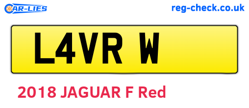 L4VRW are the vehicle registration plates.