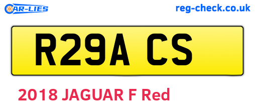 R29ACS are the vehicle registration plates.
